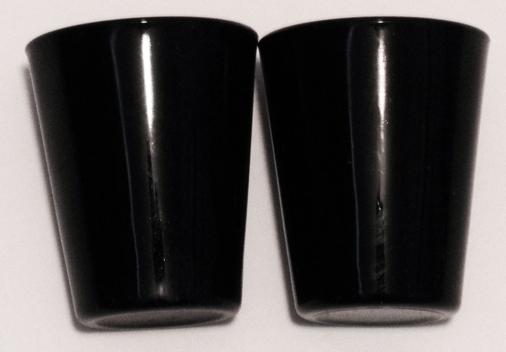 Black Shot Glasses - Set of 2 - 1.5 oz. Shot Glasses ready for Personalization, Custom Engraving