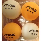 Ping Pong Balls - Stiga 3-STAR Table Tennis Orange and White Balls