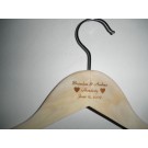 Wood Clothes Hanger - Personalized, Custom Engraved - Anniversary, Wedding